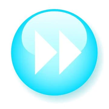 Rewind, blue button Stock Illustration