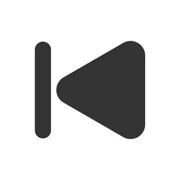 Rewind button glyph vector icon イラスト素材