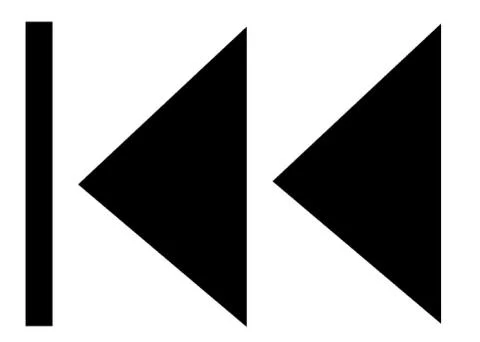 Rewind Button Symbol Stock Illustration