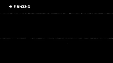 Rewind button vhs overlay old tape with scratch and dust Stock-Footage 337236561