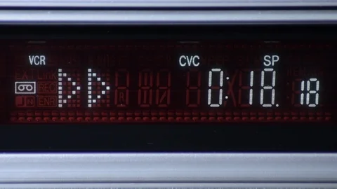 Rewind forward in the counter in a screen of a video counting seconds and time Stock Footage 117973130