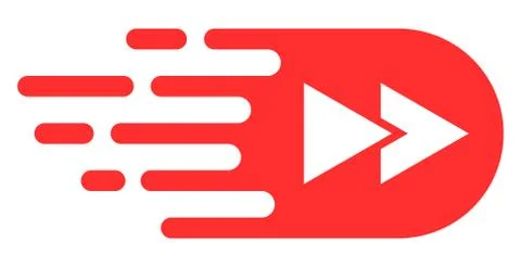 Rewind Forward with Fast Motion Effect Stock Illustration