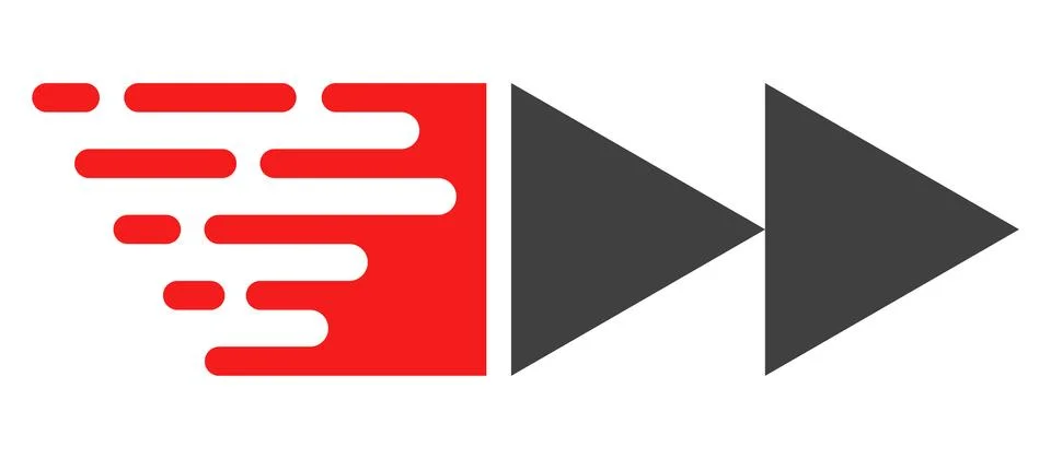 Rewind Forward with Fast Speed Effect Stock Illustration