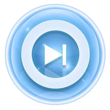 Rewind forward icon ice, isolated on white background. Stockillustratie