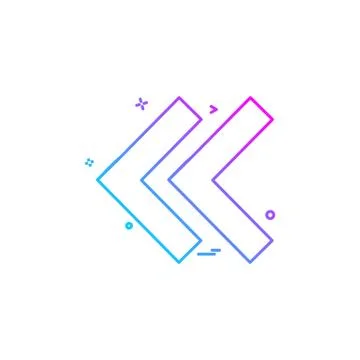 Rewind icon design vector Illustrazione stock