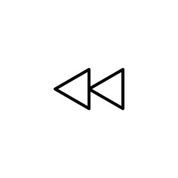 Rewind icon - vector symbol logo Stock Illustration