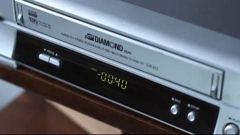Rewind an old video tape. Stock Footage 125513863