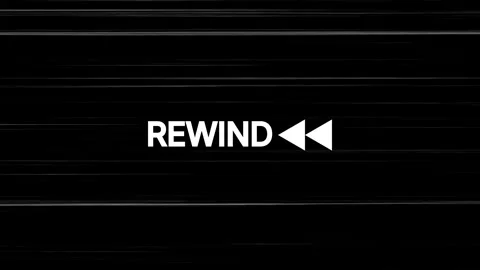 Rewind overlay seamless loop animation with horizontal scratch lines. Vidéo 324670673