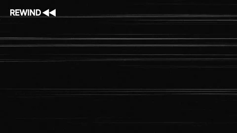 Rewind overlay seamless loop animation with noise and horizontal scratch lines. Stock Footage 324671163