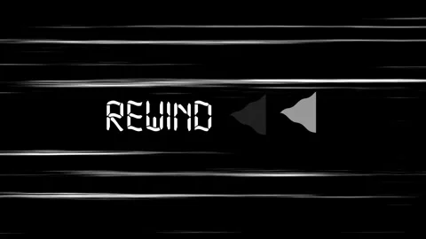 Rewind sign with glitch effect, 4K video Stock Footage 328521039