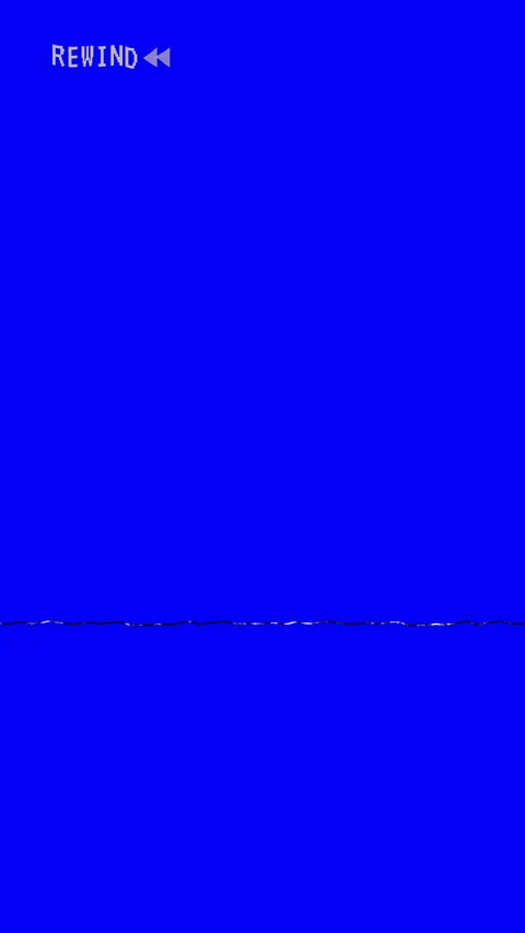 Rewind sign vertical VHS or VCR on blue background Stock Footage 313649384