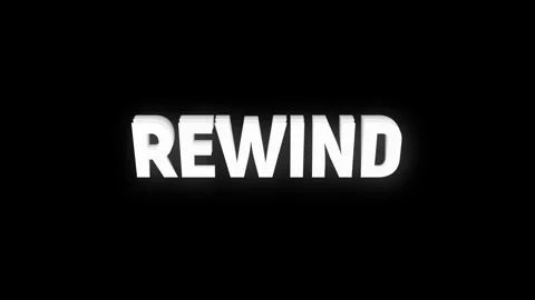 Rewind text animation with vertically word rotating effect. rewind streamin.. Stock Footage 313527826