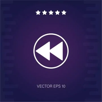 Rewind vector icon イラスト素材