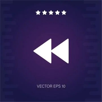 Rewind vector icon Stock Illustration