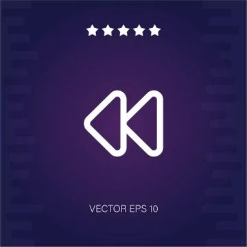 Rewind vector icon Stock Illustration