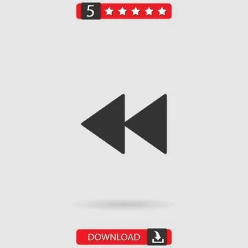 Rewind vector icon Illustrazione stock