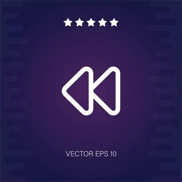 Rewind vector icon Illustrazione stock