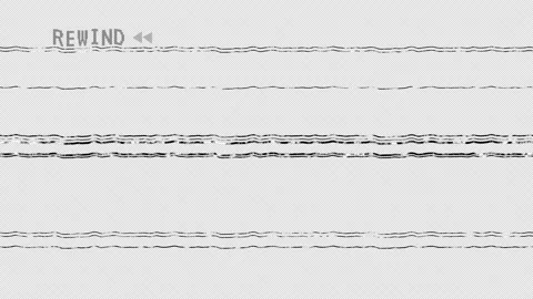 Rewind VHS glitch transparent background with static noise Stock-Footage 320036723
