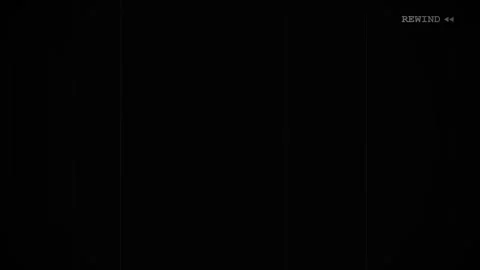 Rewind VHS Retro Screen on Black Background Stock Footage 340300627