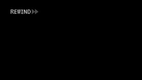 Rewind VHS video tape screen on black background. 4K Video.	 Stock Footage 316393400