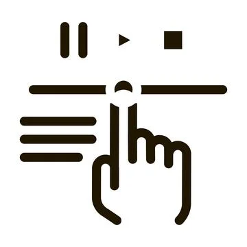 Rewind video icon Vector Glyph Illustration Illustrazione stock