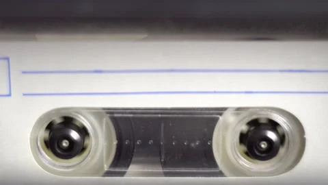 Rewinding an analog cassette 4K Stock Footage 170017813