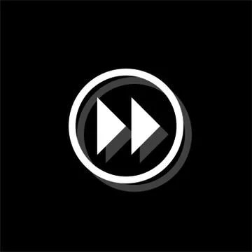 Rewinding icon flat Stock Illustration