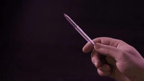 Rewinding a Tape with a Pen Stock Footage 100360784