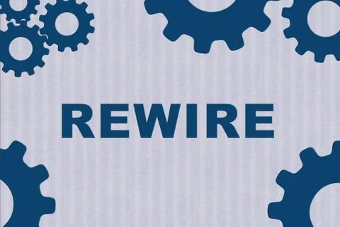 REWIRE - technological concept Illustrazione stock