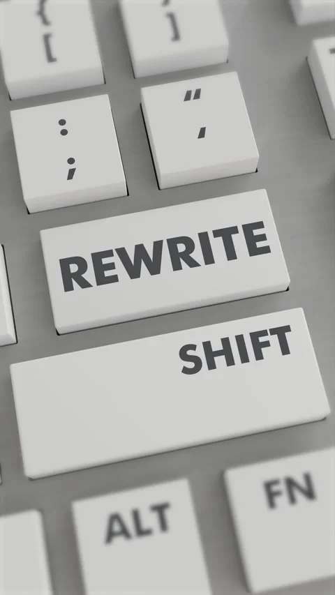 REWRITE BUTTON PRESSING ON KEYBOARD Vertical Video Vídeos de archivo 302441151