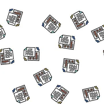 Rewriting text vector seamless pattern Stock Illustration