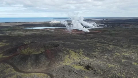 Reykjanes Geothermal Area Stock Footage 194802108