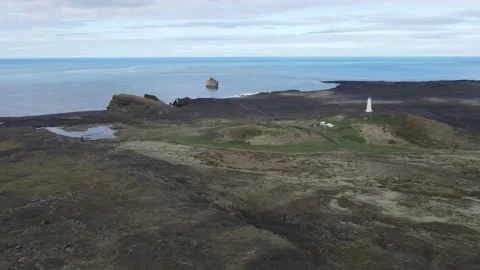 Reykjanes Lighthouse Stock Footage 194801987