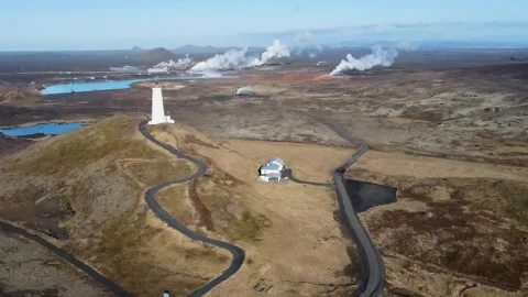Reykjanes Lighthouse Stock Footage 304346390
