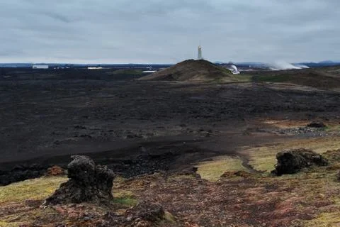 Reykjanes lighthouse Foto stock