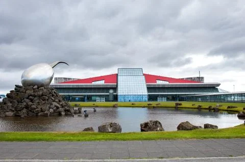 REYKJAVIK, ICELAND - JUNE 10, 2012: Building of Keflavik International Airport Stock Photos