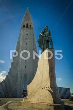Reykjavik landmarks Stock Photos