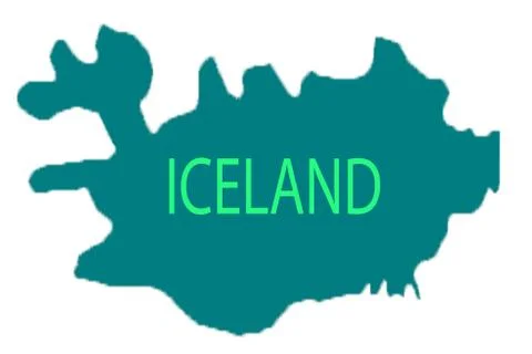 Reykjavik pinned on a map of Iceland . Stock Photos