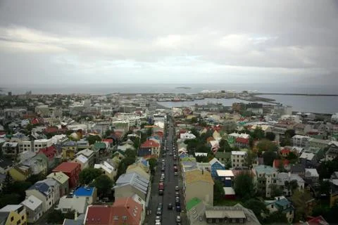 Reykjavik rooftops Stock Photos