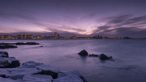 Reykjavik skyline timelapse Stock Footage 71963375