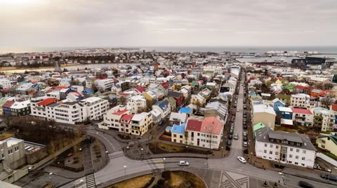 Reykjavik time lapse Stock Footage 61052932
