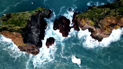 Reynisdrangar Sea Stacks Stock Footage 141921234