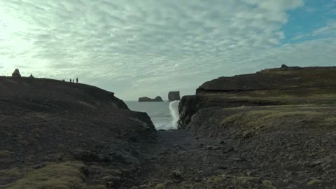 Reynisfjara viewpoint Stock Footage 264732461