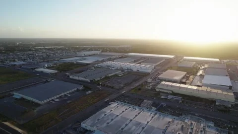 Reynosa Mexico: Drone View Over Industrial Park Infrastructure Vídeo Stock 309857588