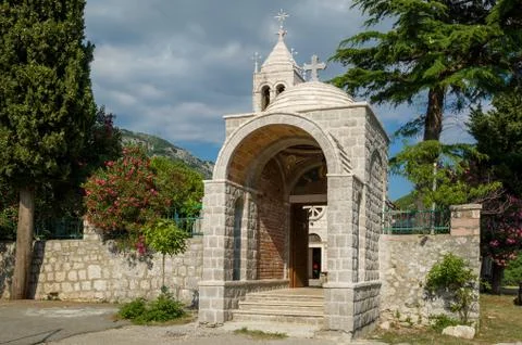 Rezevici monastery ancient gate Fotos de archivo
