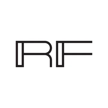 Rf initial letter vector logo icon Stock Illustration