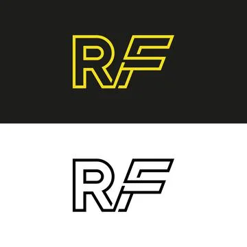 RF letter logo design vector template Stock Illustration