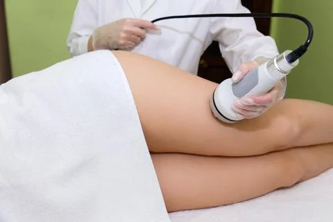 RF lifting for burning fat in the spa. Stock Photos