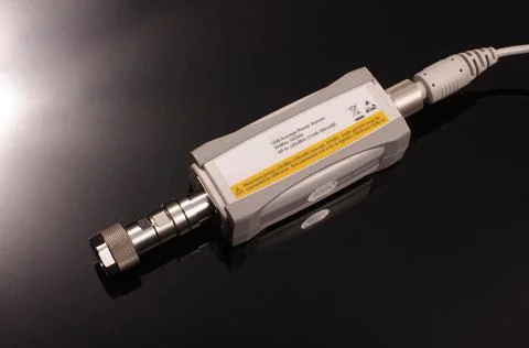 RF power sensor isolated on black Stock Photos