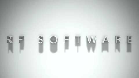 Rf software 3D title animation with shadows on a white background Stock Footage 297216349
